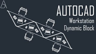 Office Workstation Dynamic Block - AutoCAD Tutorial  - 2