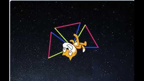 Scratch利用三角形函式積木劃出五瓣花朵