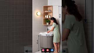 Wash Basin Bathroom Corner Vanity GuideSpace Saving Sink Dimensions WallShelf Layout Smart Smallidea