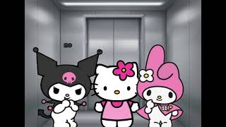 stuck in an elevator 😱😱 \/Kuromi, My Melody, Hello Kitty skit