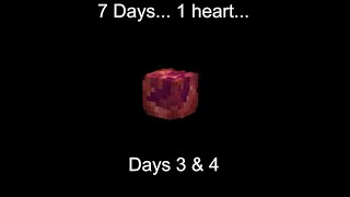 Surviving 7 Days on 1 Heart on Minecraft's Deadliest server - Days 3 \& 4