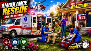 City Ambulance Rescue Simulator 3D Game 911 Us Emergency Ambulance - #ambulancegames #brazil #part58 screenshot 2
