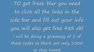 How to get blur free (BETA) 1500 codes