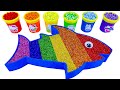 Comment faire une baignoire de poisson arcenciel avec une coupe de slime paillete asmr  par yoyo