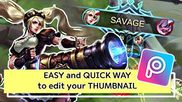 EASY and QUICK way to edit thumbnail using PicsArt (TAGALOG) - TUTORIAL | Recommended for ML vid