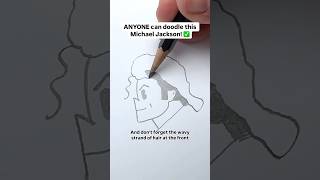 Try this easy Michael Jackson doodle right now! #michael #howtodraw