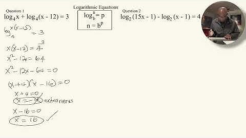 Dr. Darlington E | Logarithmic Equations
