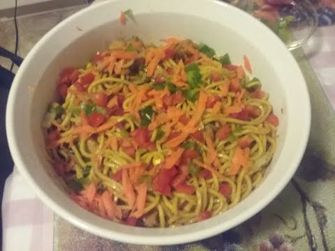 How to make Chinese noodles with vegetables