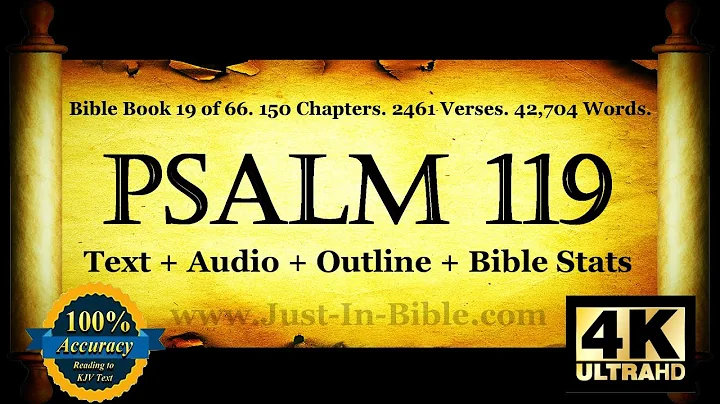 The Book of Psalms | Psalm 119 | Bible Book #19 | The Holy Bible KJV Read Along Audio/Video/Text