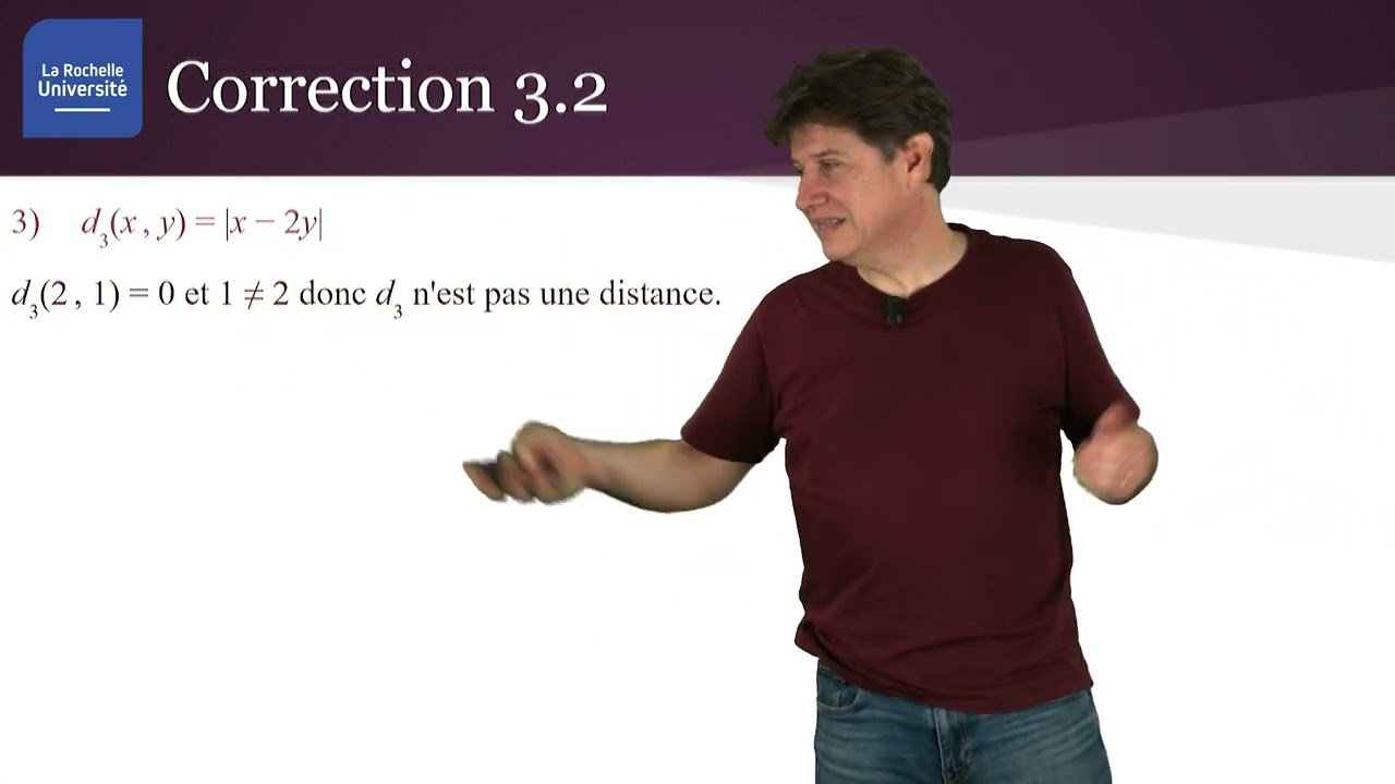 Topologie 3-2 : Corrections des exercices sur les distances
