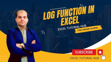 How to use the LOG function in excel