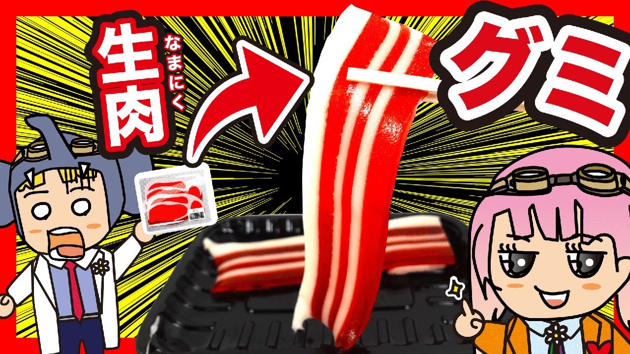 【お肉がグミに！？】 なんでも宝石に変えてしまうライトを発明したが実はそのライト...【はんちゃんラボTV】