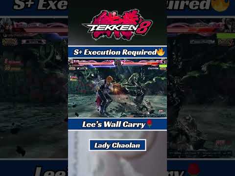 LEE CHAOLAN INSANE WALL CARRY COMBO 🔥| Lee Chaolan vs Devil Jin Tekken 8 | #shorts #youtube #gaming