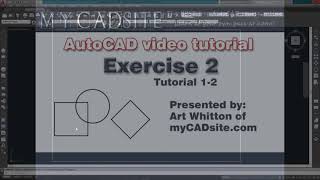 AutoCAD Tutorial Lesson 1-2 Exercise 2 (Complete Beginners Course)