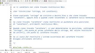 Linguaggio C - Strchr, Ricerca Di Un Carattere Allinterno Di Una Stringa