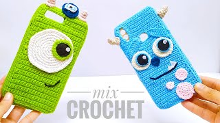 جراب موبايل كروشيه بالخطوات- crochet phone case cover-