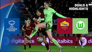 UNBEATEN RECORDS CLASH | Roma vs. Wolfsburg Highlights (UEFA Women’s Champions League 2022-23)