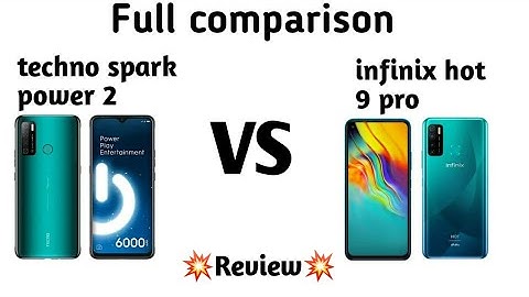 Techno spark power 2 vs infinix hot 9 pro full comparison.