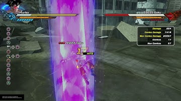 DRAGON BALL XENOVERSE 2 Turles overhead ki slide combo #xcltechchallenge