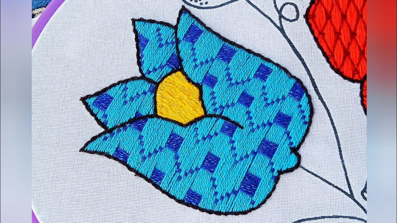 Bellísima 🤩 puntada para tulipan#109 ideal para cualquier diseño 