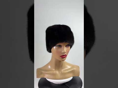 Жіноча хутряна шапка норкова кубанка "Метелик", відео 3