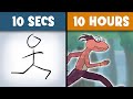 Animating a run in 10 seconds vs 10 hours
