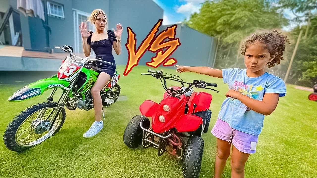MOSTREI PRA ELA QUEM É A MAIS RAPIDA * Quadriciclo VS Mini Moto *