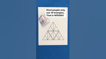 99% of people only see 16 triangles in this riddle. There are more (IMPOSSIBLE CHALLENGE) #shorts