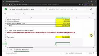 Information MH Online Excel   Chapter 3 Homework Problem 1 - Calculate Consolidated Net Income Guide