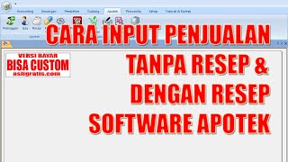 CARA INPUT PENJUALAN OBAT TANPA RESEP & DENGAN RESEP SOFTWARE APOTEK screenshot 5