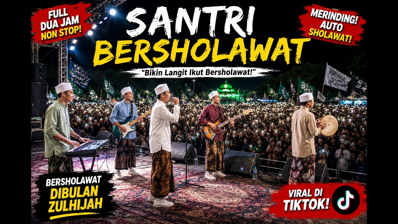 SANTRI BERSHOLAWAT 🎶 Full Nonstop Dibulan Zulhijah | Sholawat Viral 2026 Bikin Hati Adem!