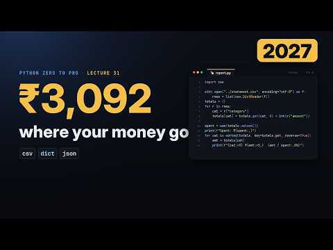 Python Project: UPI Expense Tracker With CSV and JSON (2027)