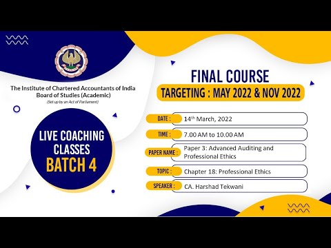 Final Paper 3 AAPE | Topic: Chapter 18: Professional Ethics |Session 1 |14 March, 2022