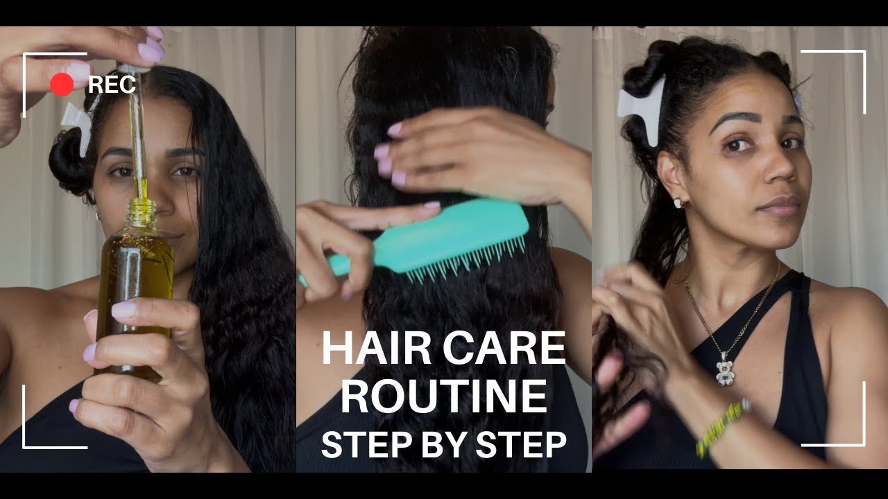 MY HAIR CARE ROUTINE STEP BY STEP/ HOW TO GROW YOUR HAIR LONGER THE KEY ...