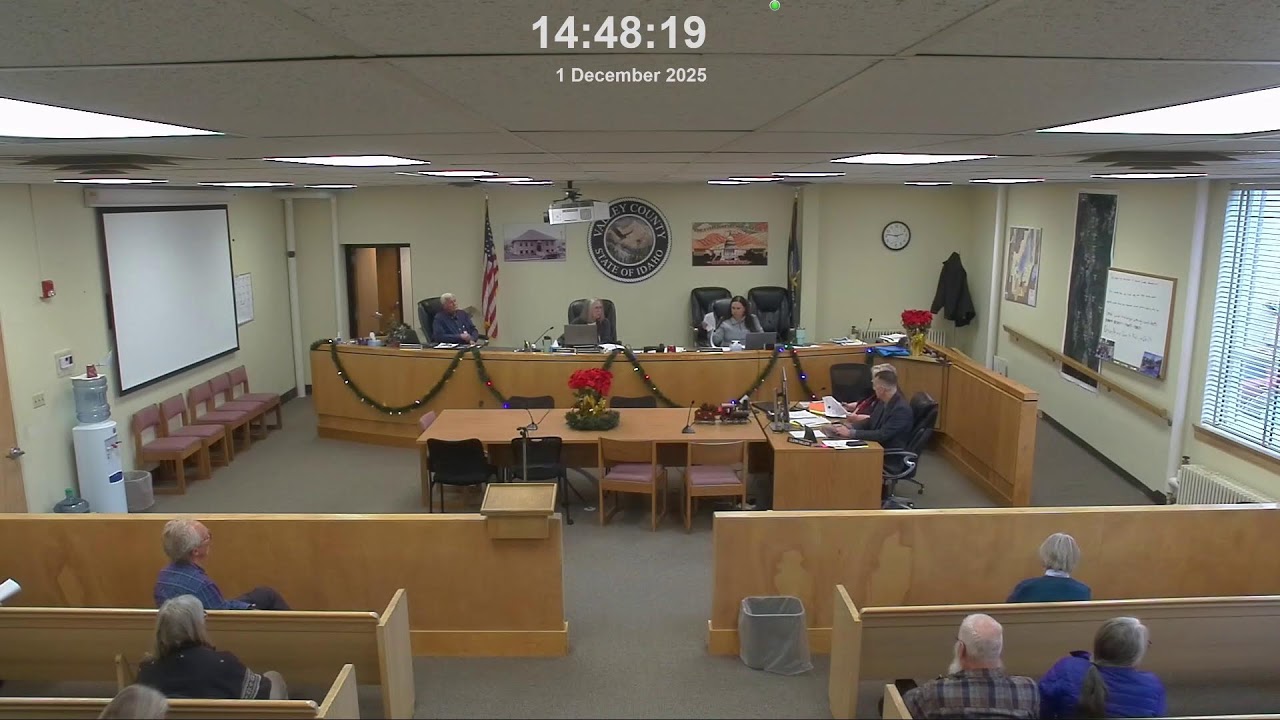 Valley County Board of County Commissioner Meeting December 1, 2025