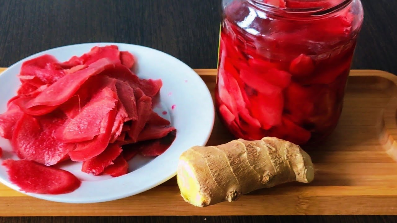 Zəncəfil turşusu. МАРИНОВАННЫЙ ИМБИРЬ.Marinated Ginger. Zencefil turşusu.