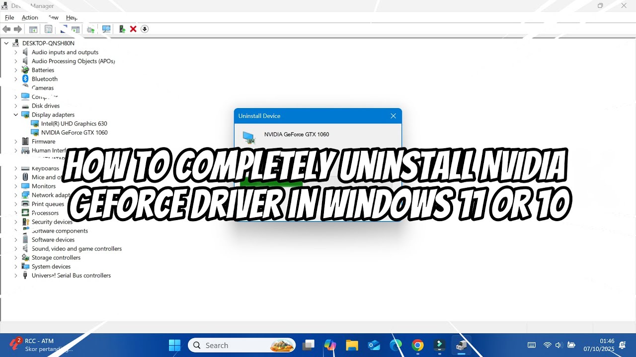 How to Completely Uninstall NVIDIA Geforce Driver in Windows 11 or 10 ...
