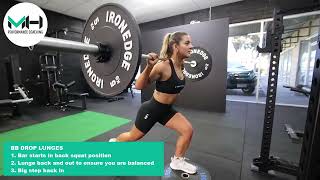 Barbell Drop Lunge