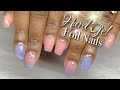 Hard Gel Nail Tutorial | Simple Cute Foil Nail Design