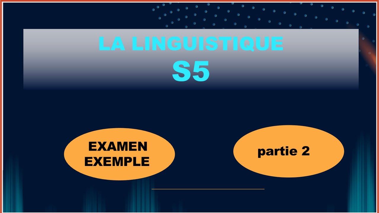 Linguistique s5 l arbre syntaxique