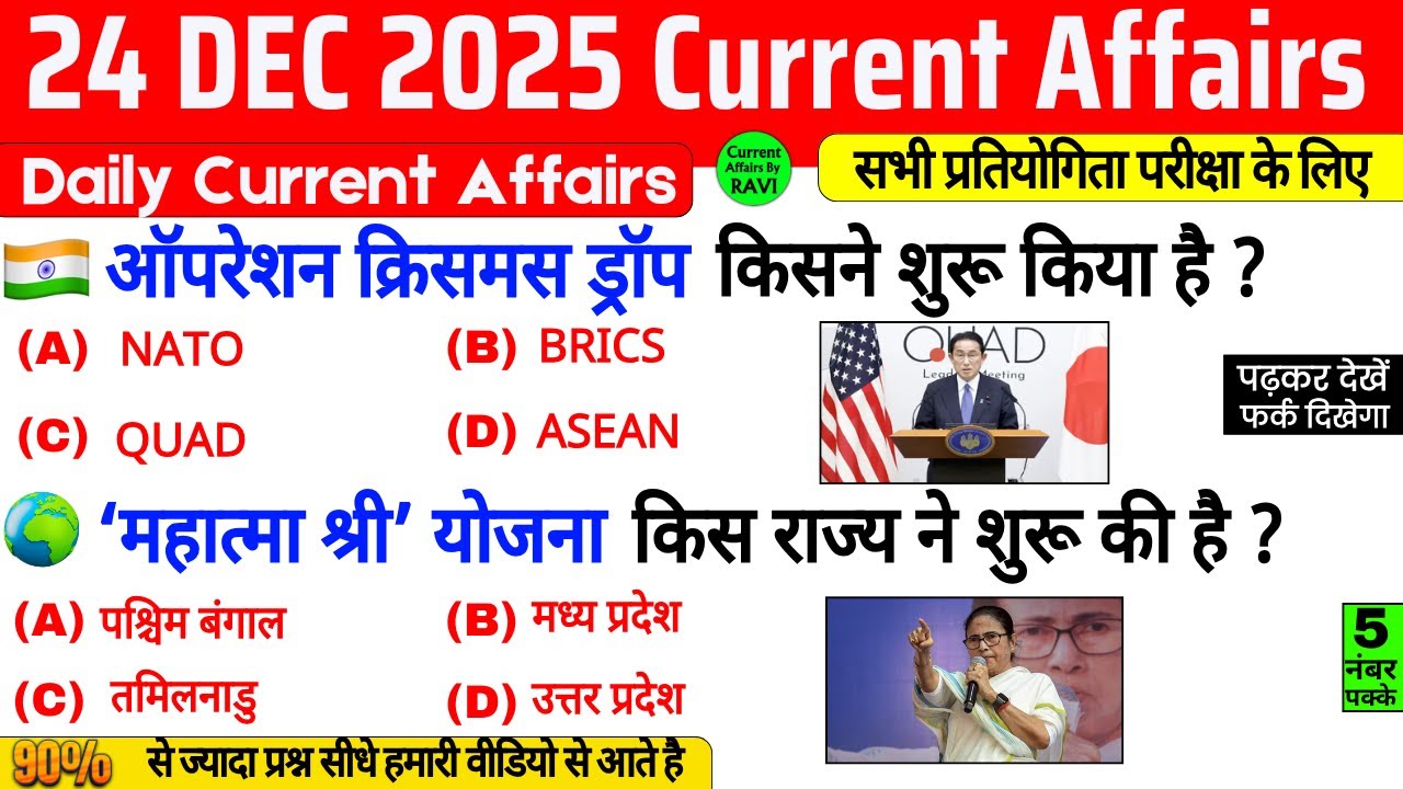 24 December 2025 Current Affairs | Current Affairs Today | Current GK ...