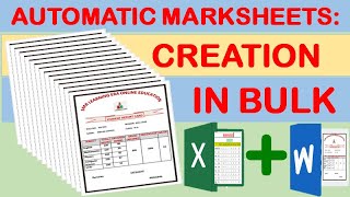 Automatic Marksheets creation || Create automatic marksheet in MS-Word using Excel screenshot 4