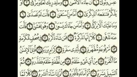 سورة عبس بصوت القارئ محمد..MAD