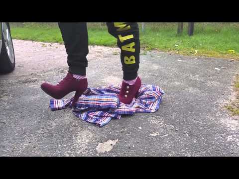 Red heels rips up my Paul and Shark shirt