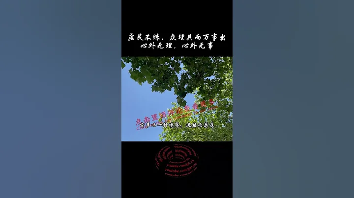 虛靈不昧 , 眾理具而萬事出 , 心外無理 , 心外無事。一切外求者 , 都是在緣木求魚。 #shorts #修行 #開悟 #覺醒 #智慧 - 天天要聞