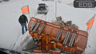 25cm of fresh snow❄Snow removal with Unimog U400 #asmr