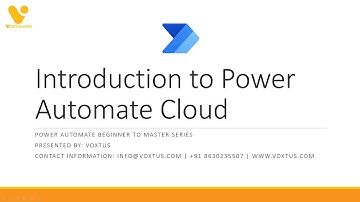 (1) Introduction to Power Automate Cloud | Power Automate Beginner to Master Series by Voxtus