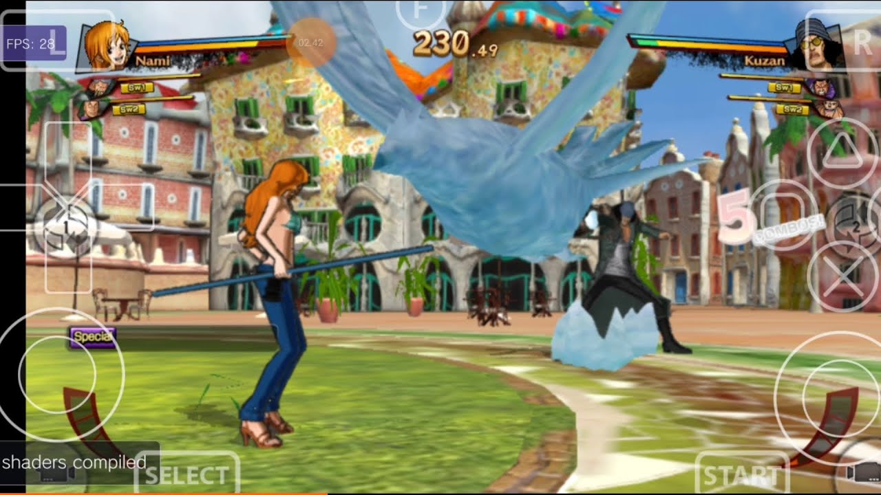 vita3k V8 one piece burning blood gameplay+savedata unlock all