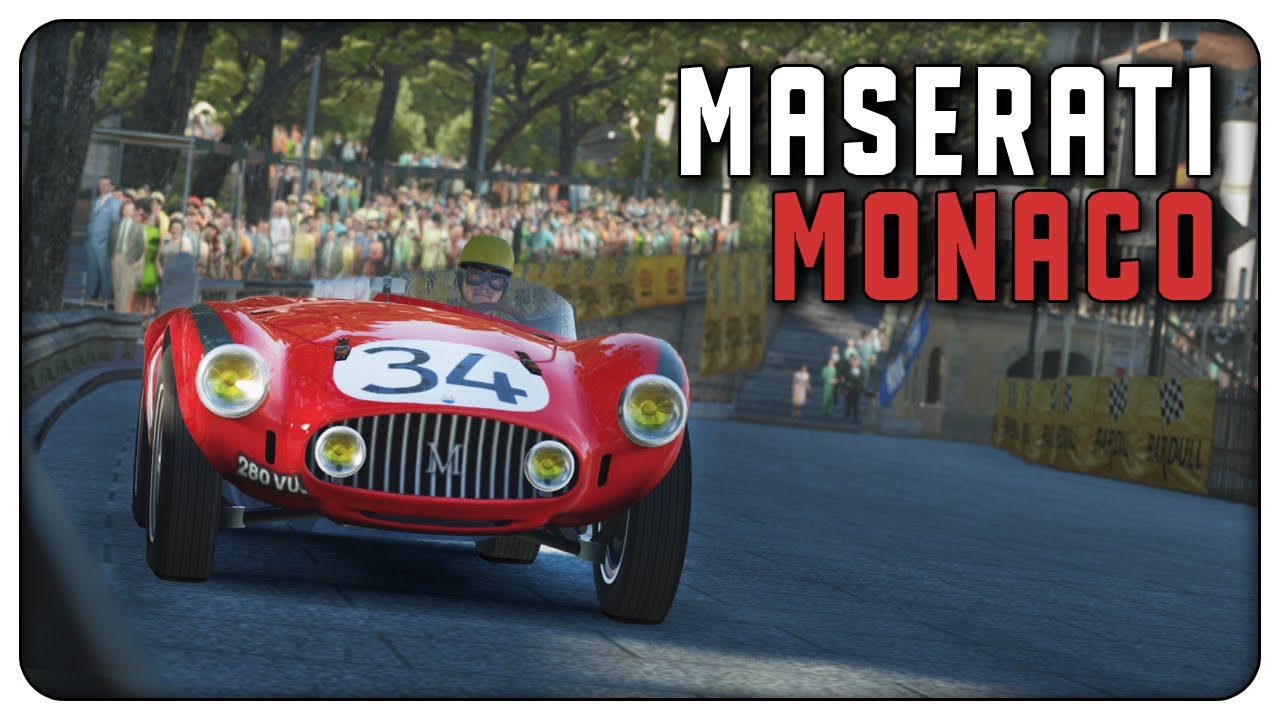 Maserati Onboard Lap at Monaco - HRSC Carrera Mundial 1954 - rFactor 2