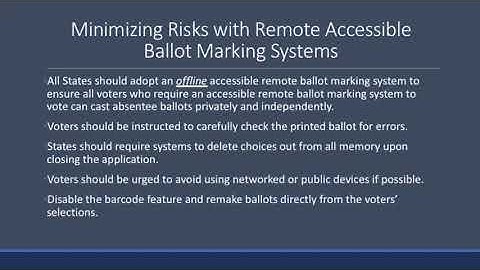 DEF CON Safe Mode Voting Village - Susan Greenhalgh - Remote Online Balloting Delivery